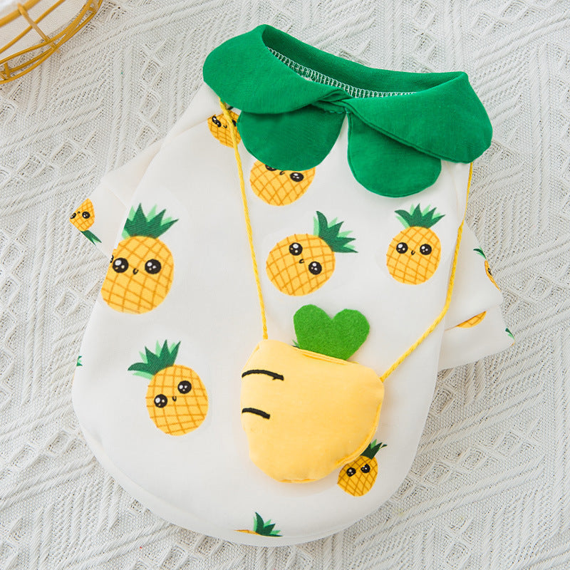 Pineapple Backpack Dog Clothes Pet Cute Breathable
