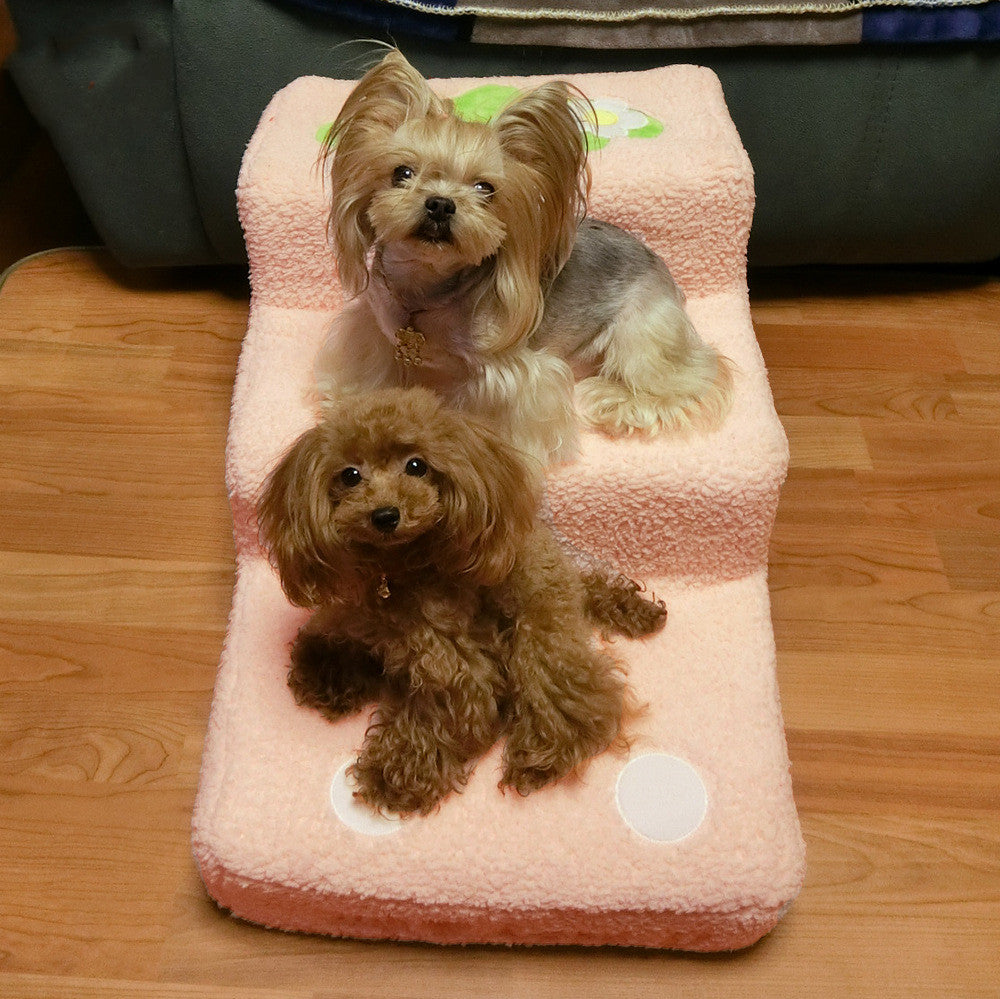 Bubble Velvet Dog Climbing Steps