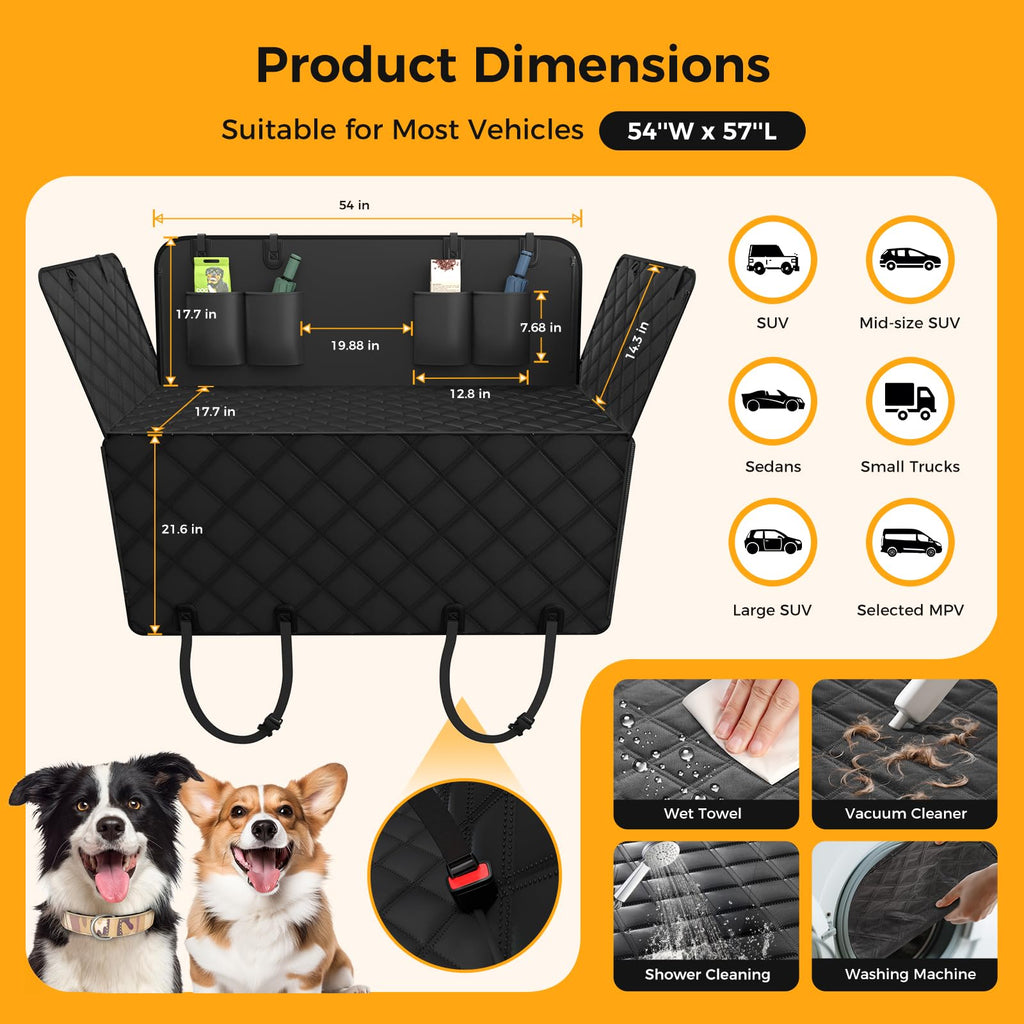 Waterproof Scratch Proof Dog Car Seat Cover