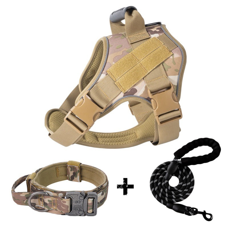 Large Dog Breathable Tactical Harness With Traction Rope