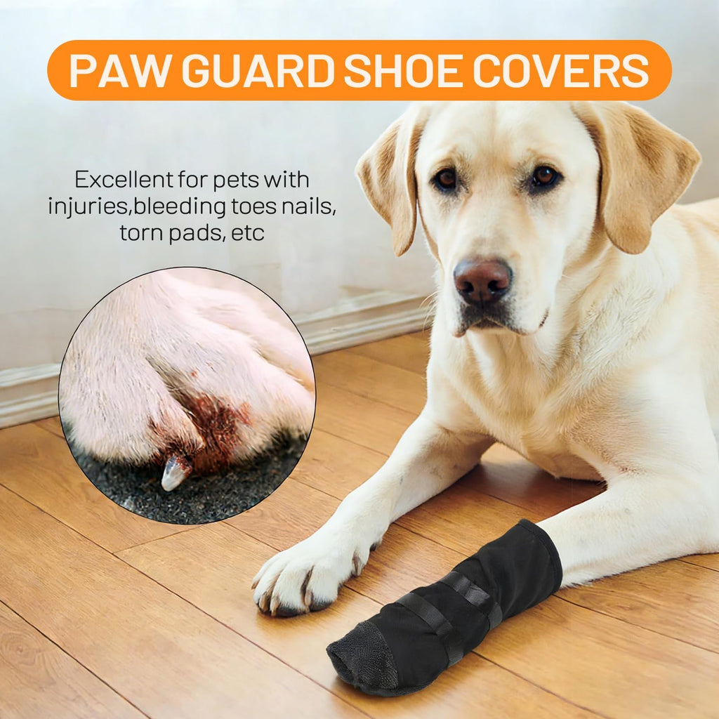 Dog Recovery Boot For Injured Paws - Breathable Dog Shoes With Non-Slip Sole & Self-Adhesive Strap, Dog Bootie To Protect Wounds From Lickin