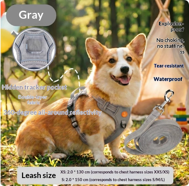 Harness-Style Reflective Dog Leash With Anti-Pull Feature