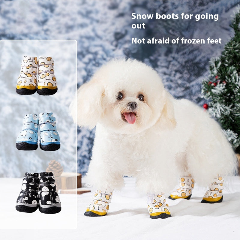 Fleece-Lined Thick Non-Slip Wear-Resistant Pet Boots