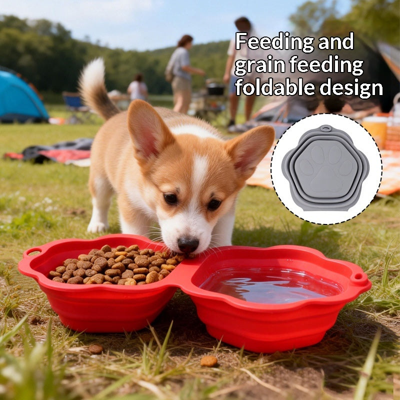 Foldable Silicone Dog Food Bowl
