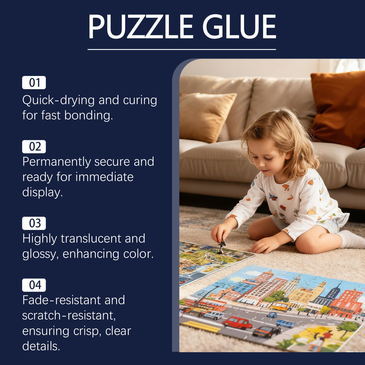 Transparent Non-Yellowing DIY Puzzle Glue Kit
