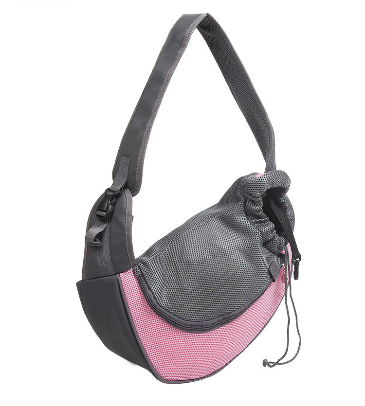 1Pc Outdoor Travel Mesh Oxford Pet Puppy Carrier Handbag Pouch Single Shoulder Bag Sling Mesh Comfort Travel Tote Shoulder Bags