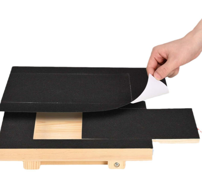 Adjustable Height Dog Scratcher Wooden Pull-Out Nail Scraper