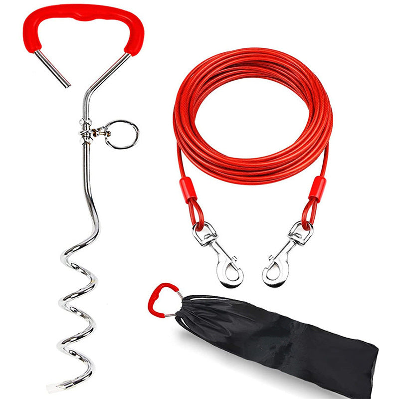 Double Hook Wire Rope Dog Leash
