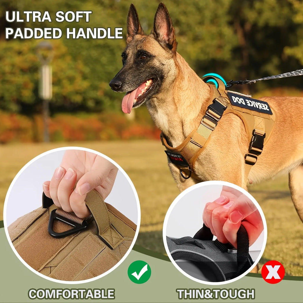 Adjustable Reflective Tactical Service Dog Harness