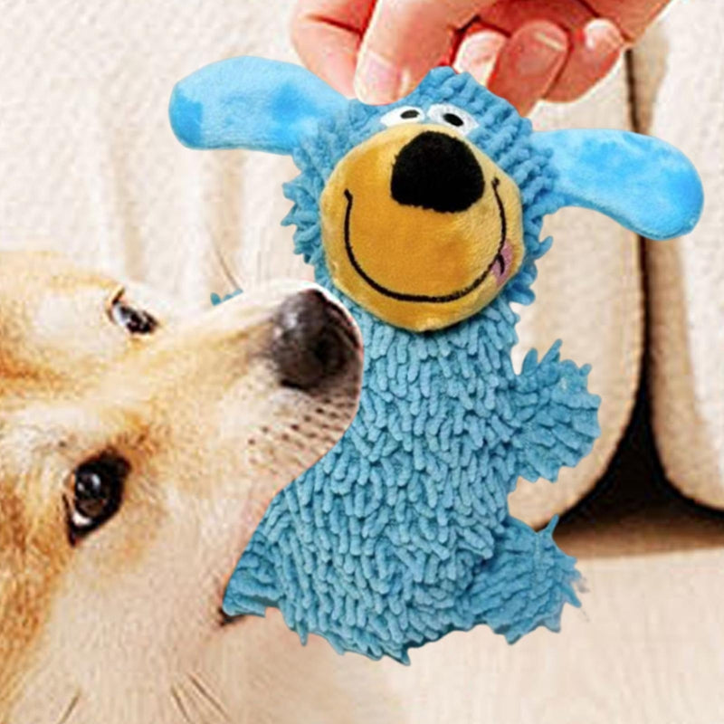 Plush Squeaky Teething Dog Toy