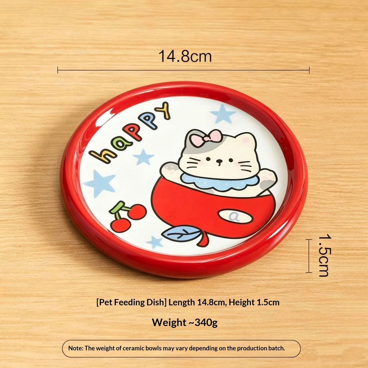 Cute Cartoon Ceramic Cat Bowl