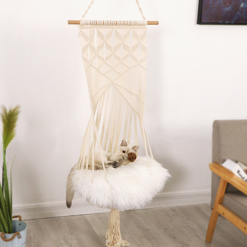 Handmade Macrame Pet Swing Bed
