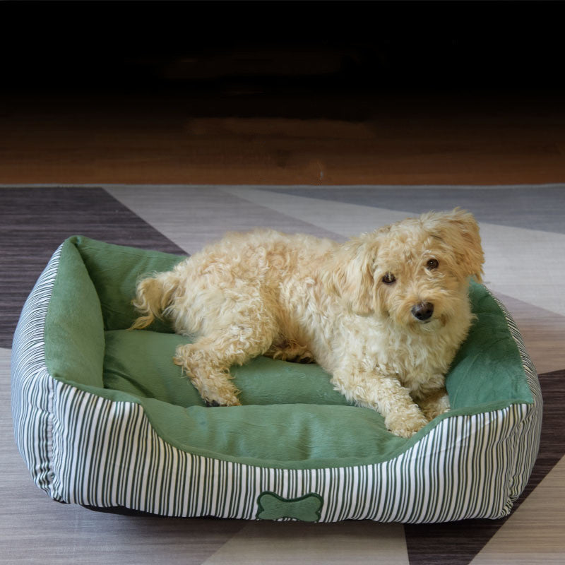 Bone Pattern Teddy Kennel Small And Medium-Sized For All Seasons