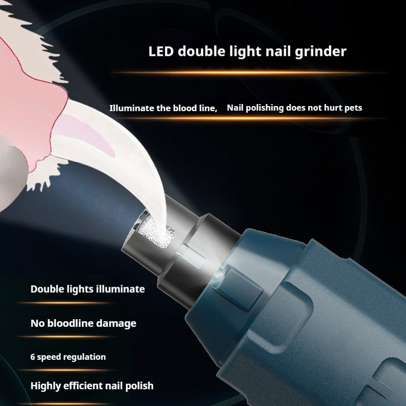 Automatic Six-Speed Pet Nail Piercing Device With LED