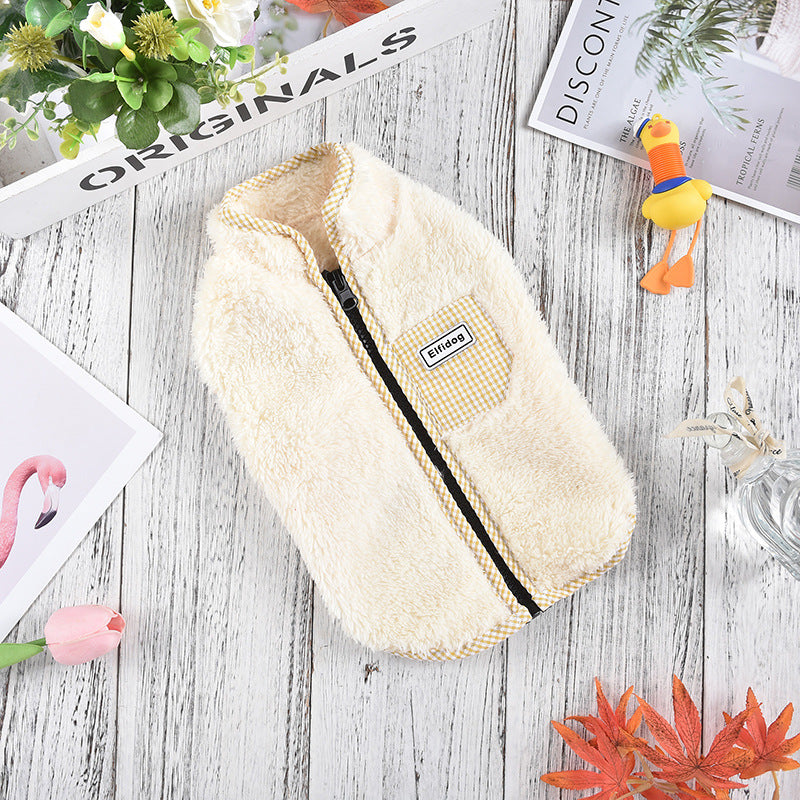 Warm Plaid Pet Vest