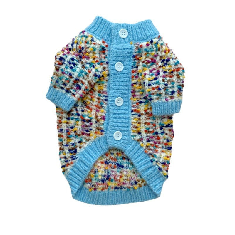 Color-Block Dog Cardigan Sweater