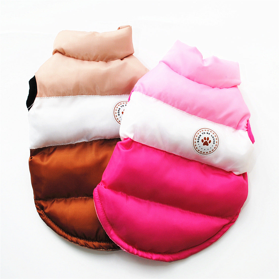 Winter Dog Color Matching Padded Jacket