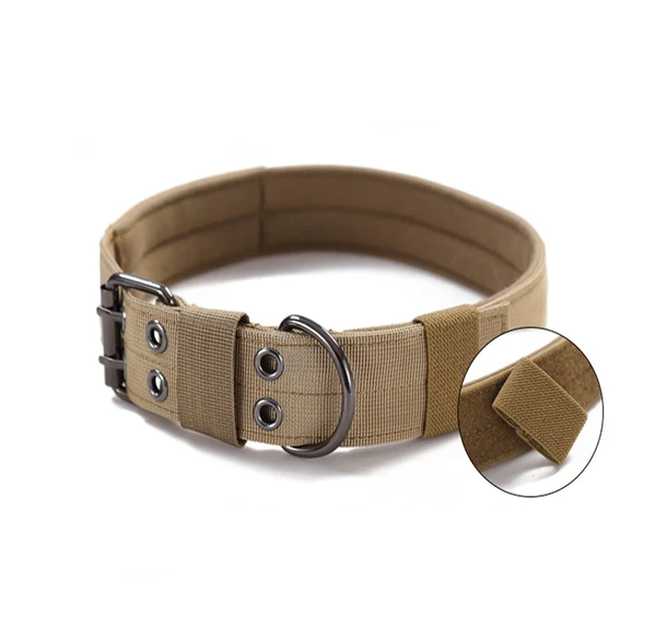 Wide Heavy Duty Dog Collar with Metal Buckle
