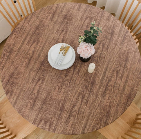 Round Digital Print Waterproof Oil-Proof Tablecloth