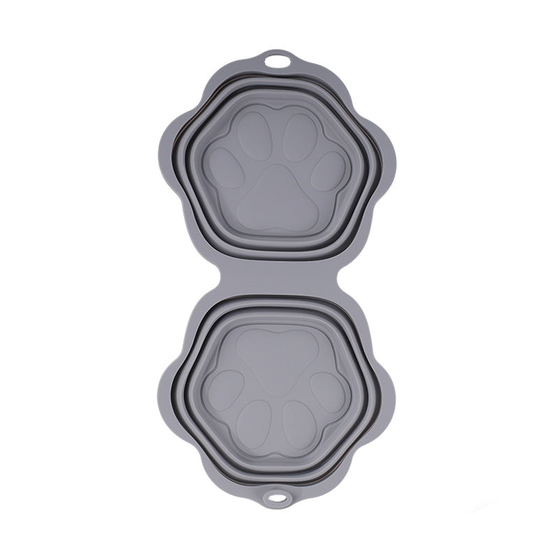 Foldable Silicone Dog Food Bowl