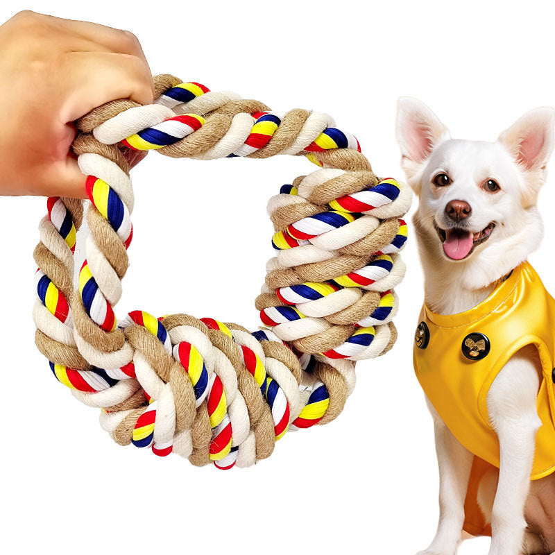 Chew-Resistant Braided Carrot Dog Toy