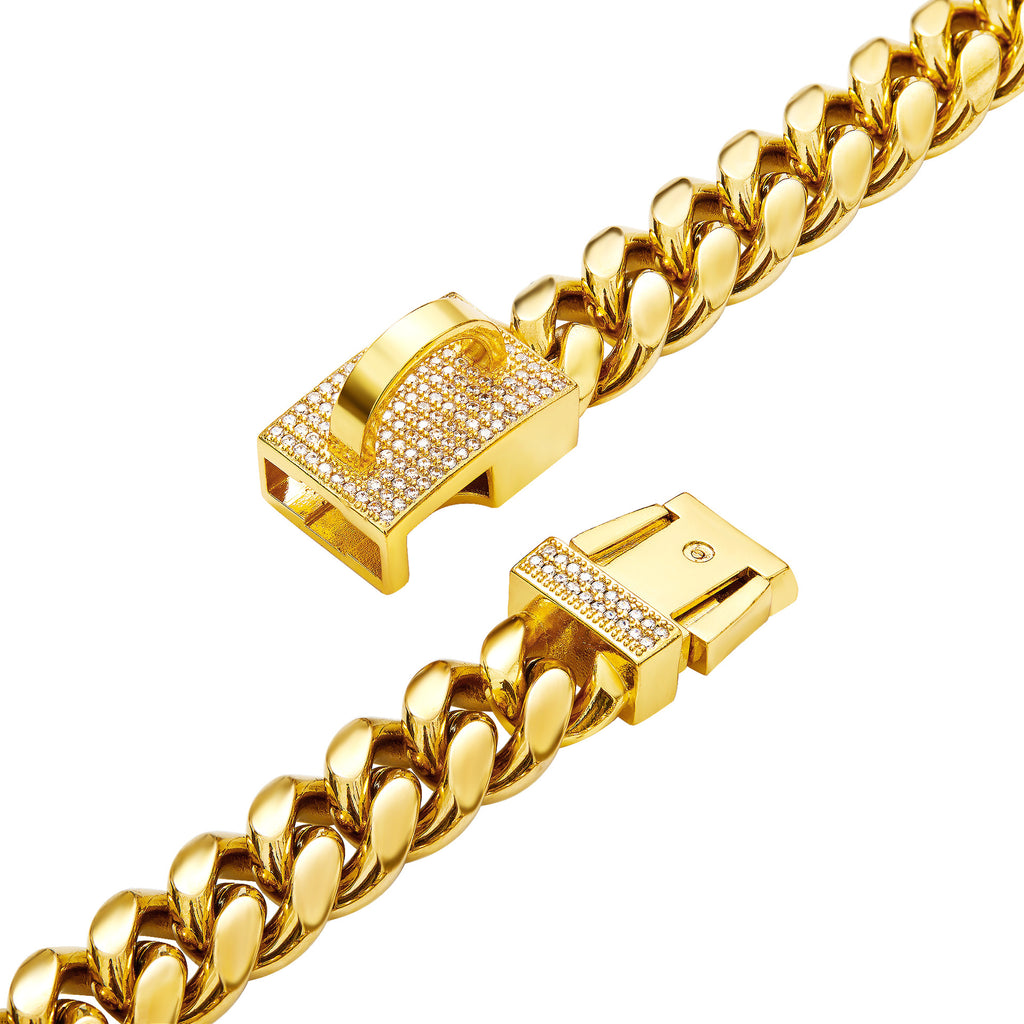 14Mm New-Style Gold Pet Dog Collar