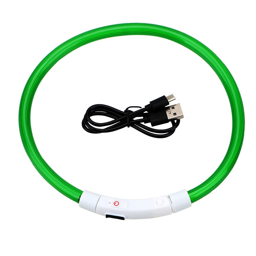 Usb Rechargeable Pet Luminous Collar Three Flashing Modes