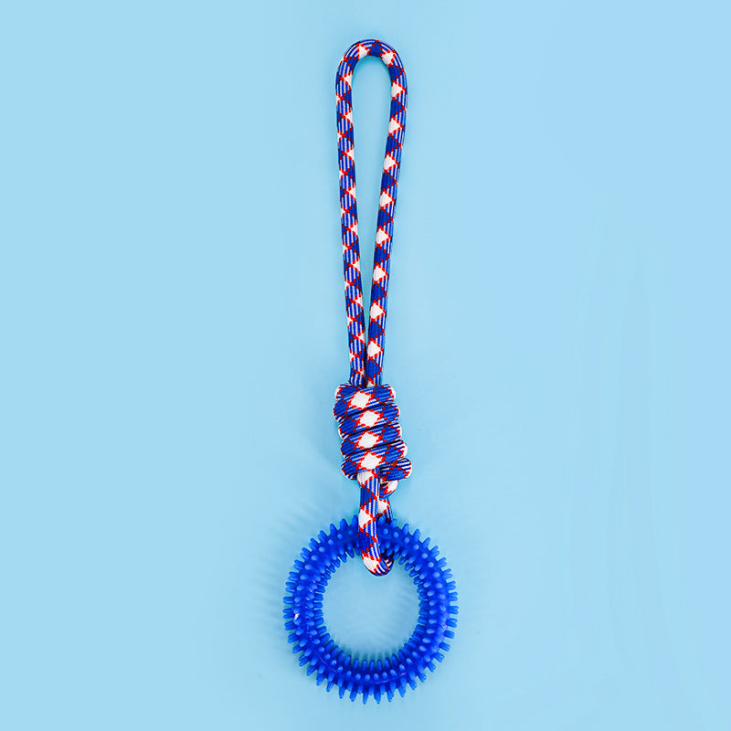 Bite Resistant Toy For Pets Dazzling Colored Braided Rope Puppy Knot Self Relieving Toy