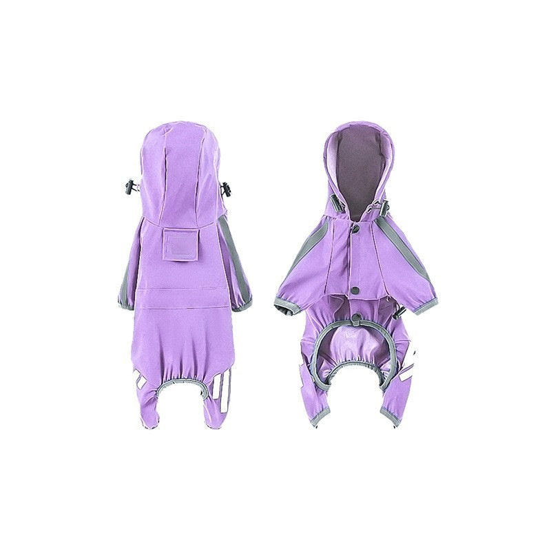 Reflective Cape-Style Raincoat For Big Dogs
