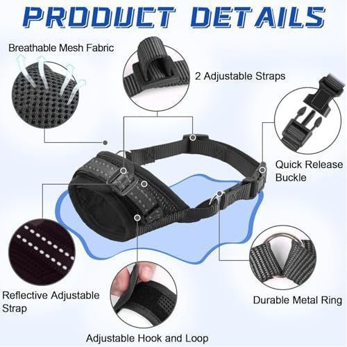Soft Breathable Mesh Dog Muzzle