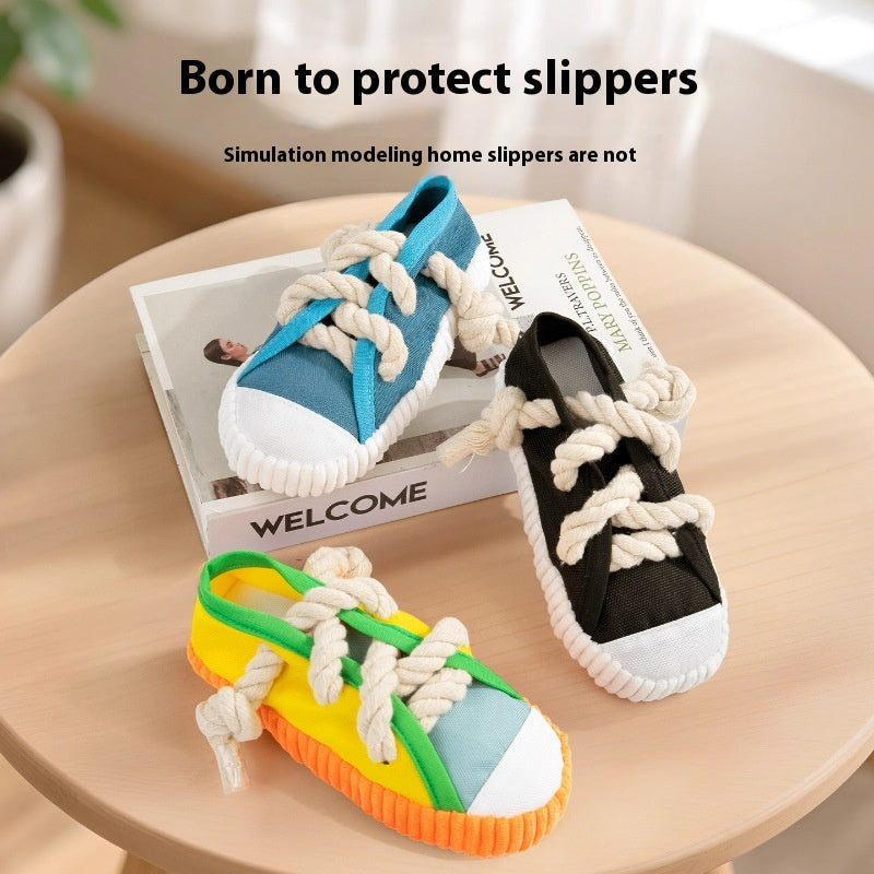 Dog Sound Slipper Molar Toy