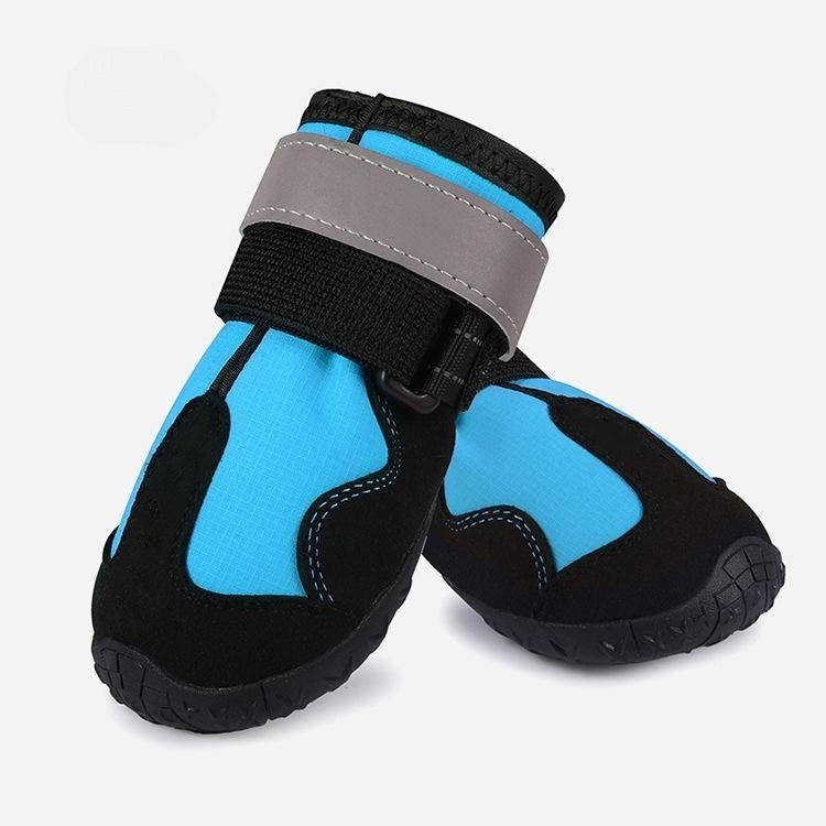 Pet Dog Night Reflective Kick-Resistant Mountaineering Waterproof Shoes