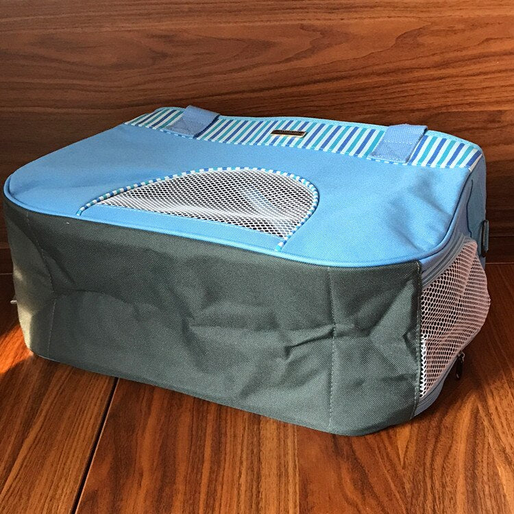Pet Outing Bag Carrying Case Breathable Mesh Non-Deformation Teddy Backpack