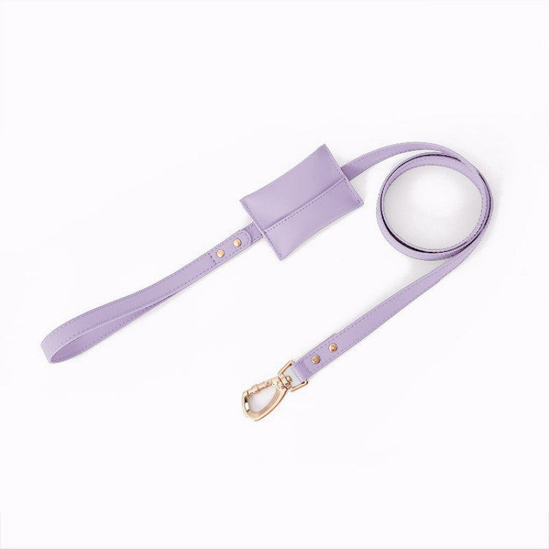Small Dog Soft Leather Pet Box Leash
