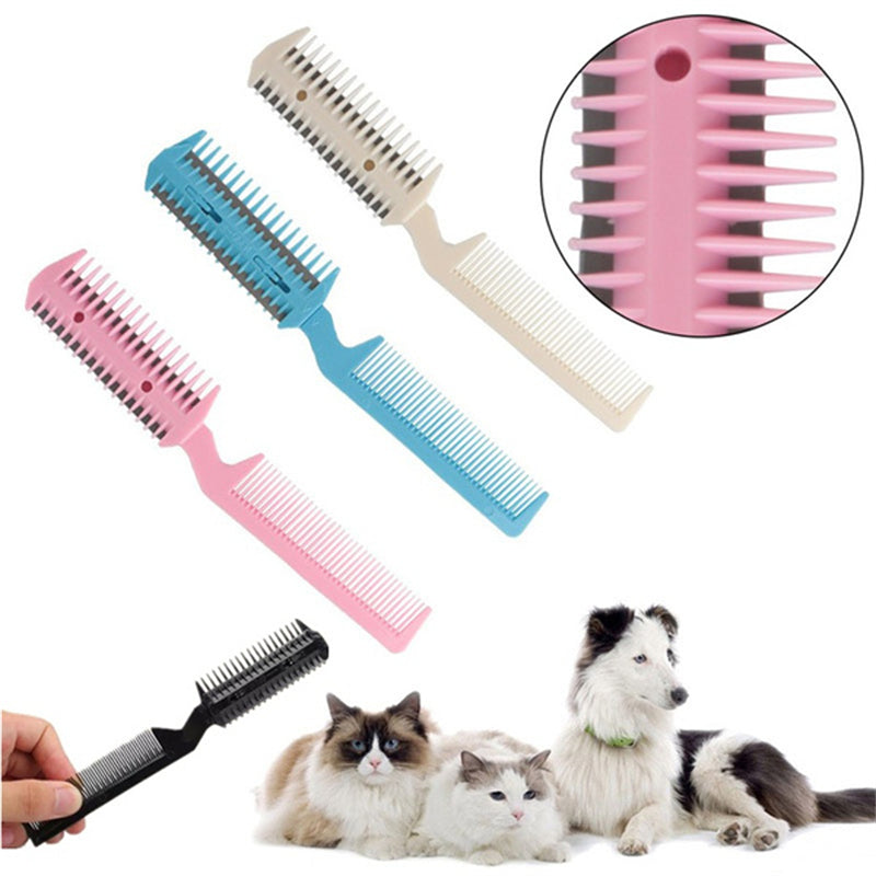 Pet Two-Sided Sharpening Comb With Its Own Blade