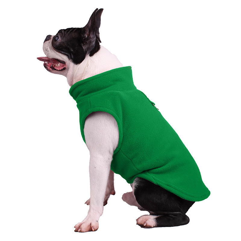 Pet Clothes Winter Polar Fleece Solid Color Fluffy Jacket Sweater Small And Medium-Sized Cross-Border Dog
