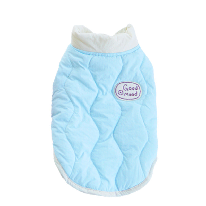 Pet Warm Water Wave Quilted Cotton Vest