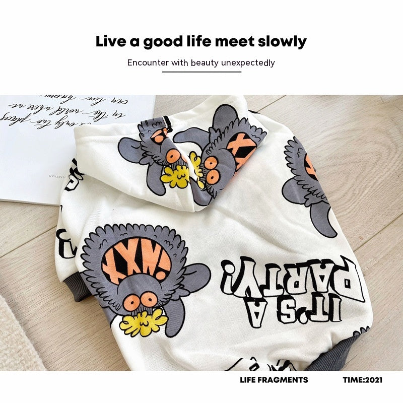 Spring And Autumn Pet Sweater Casual Clothing Graffiti Jacket