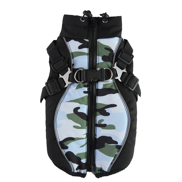 Dog Winter Coat With Back Traction
