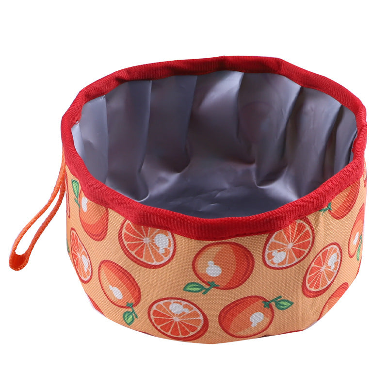 Oxford Cloth Outdoor Portable Folding Food Basin