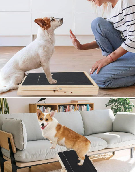 Adjustable Height Dog Scratcher Wooden Pull-Out Nail Scraper