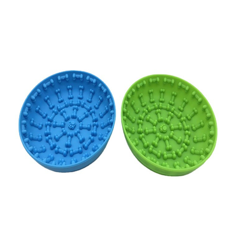 Suction Cup Non-Slip Silicone Pet Slow Feeding Bowl
