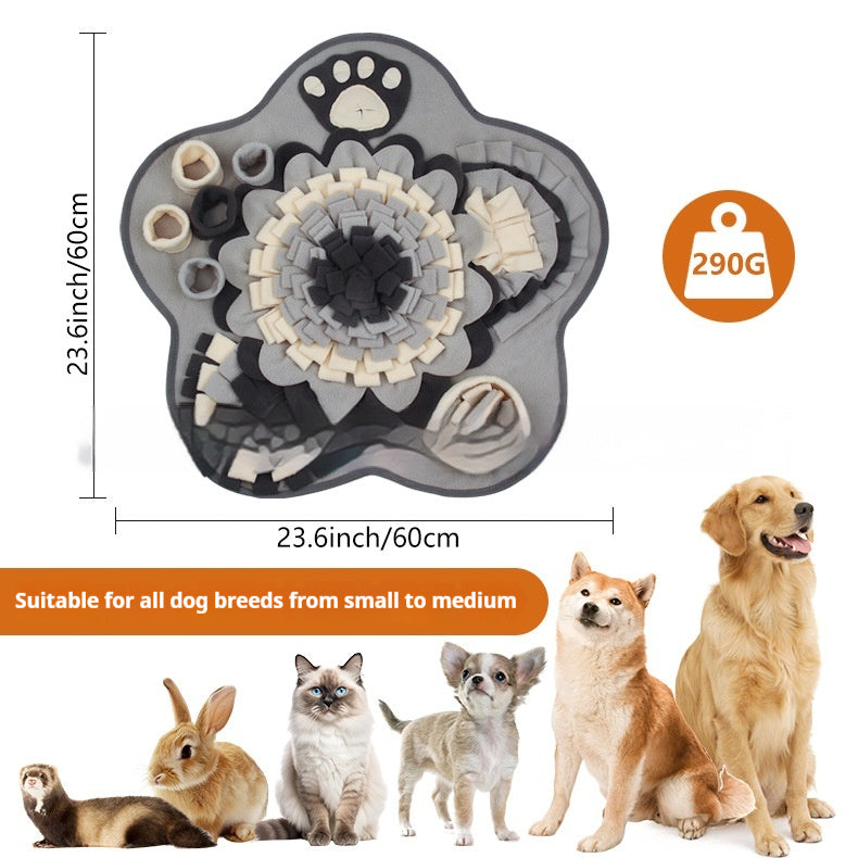 Flower Gray Series Sniffing Mat Slow Food Toy
