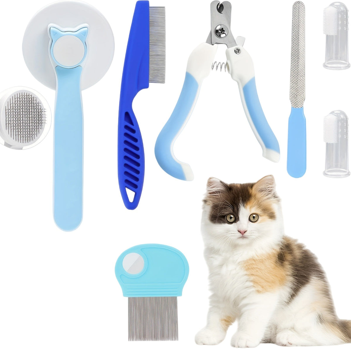 Pet Nail Clipper Brush And Toothbrush Set