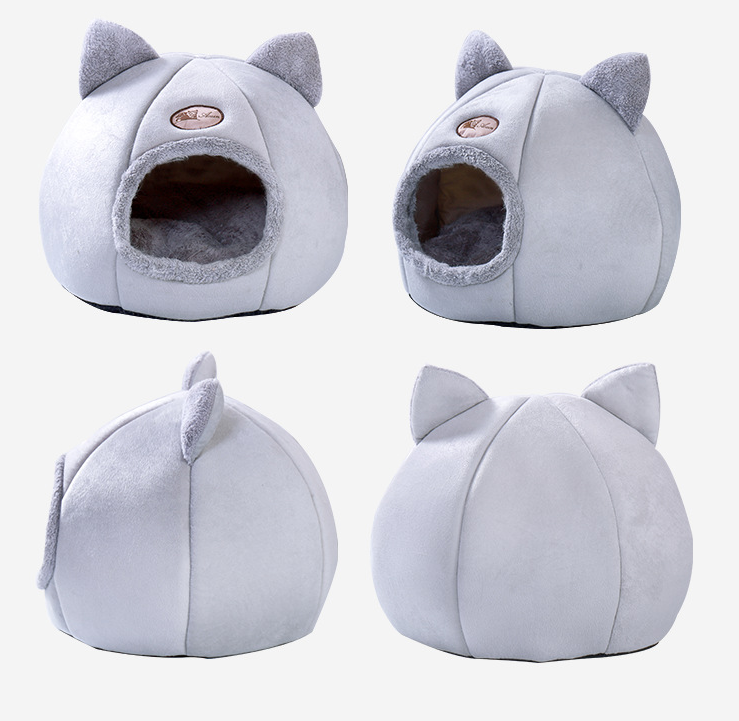Semi-Enclosed Warm Fluffy Pet Nest