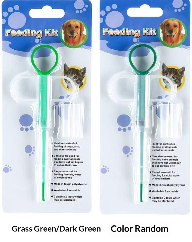Pet Medication Dispenser Push-Type Syringe Injector