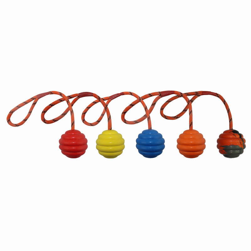 Ball Multi-Color Optional Rubber Bite-Resistant Molar Clean Tooth Rope Knot Interactive Training Pet Toy