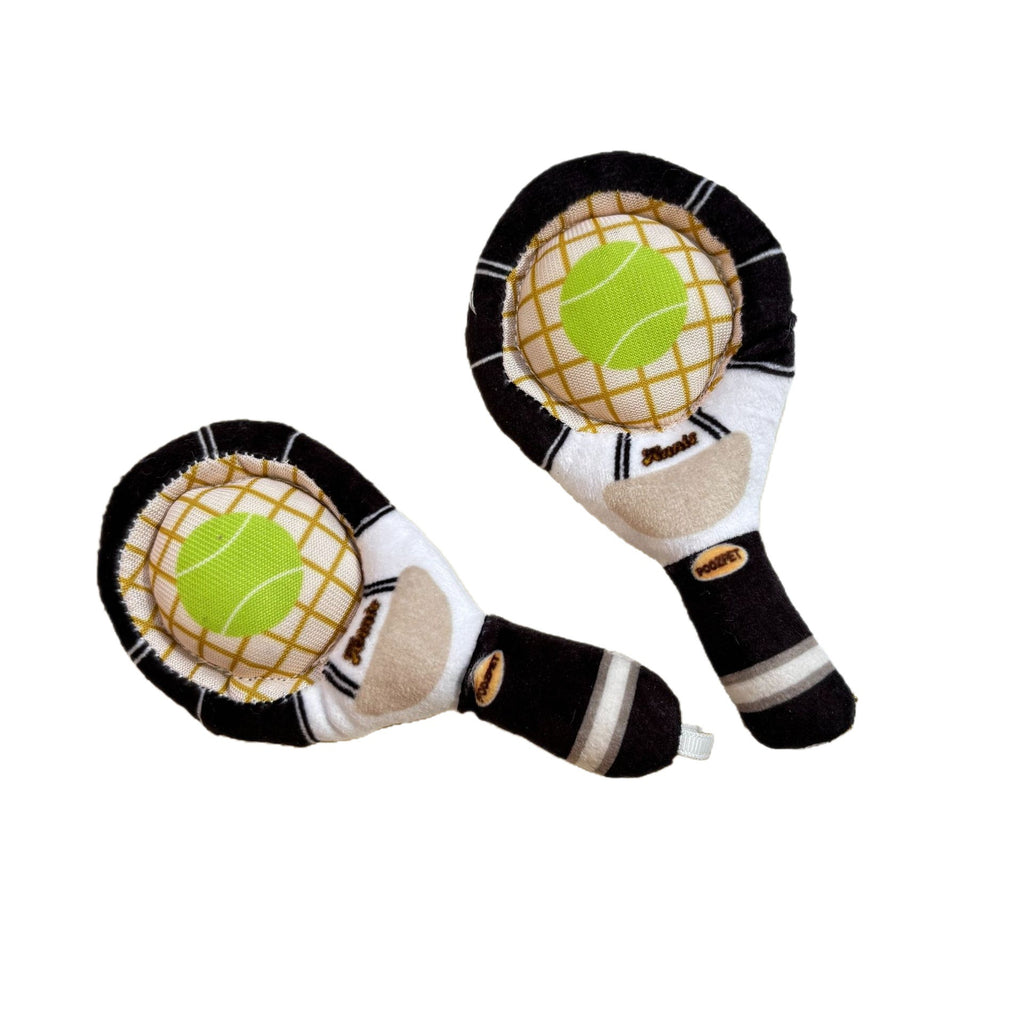Interactive Tennis Racket Plush Dog Toy