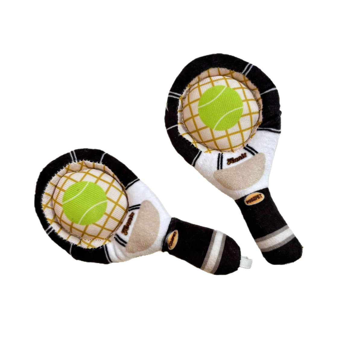 Interactive Tennis Racket Plush Dog Toy