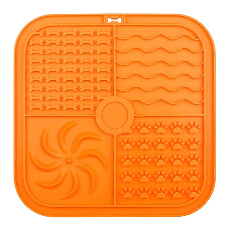 Bottom Suction Cup Non-Slip Silicone Pet Slow Food Mat